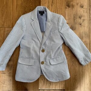 Boys’ seersucker jacket Crewcuts Jcrew size 4-5T